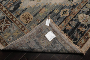 Multi Sizes Hand Knotted Loom Bloom Muted Oushak 100% Wool Modern & Contemporary Oriental Area Rug Beige, Slate Color