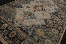 Multi Sizes Hand Knotted Loom Bloom Muted Oushak 100% Wool Modern & Contemporary Oriental Area Rug Beige, Slate Color