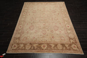 9' x 12'3" Hand Knotted Wool Stone Wash Peshawar Vegetable Dyes Area Rug Camel - Oriental Rug Of Houston