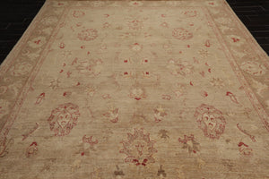 9' x 12'3" Hand Knotted Wool Stone Wash Peshawar Vegetable Dyes Area Rug Camel - Oriental Rug Of Houston