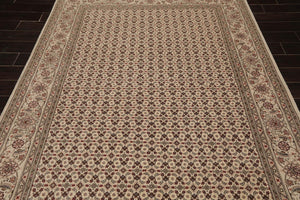 5'10" x 8'9" Hand Knotted Wool & Silk Traditional Oriental Area Rug Cream, Gray - Oriental Rug Of Houston