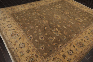 9' x 11'8" Hand Knotted 100% Wool Agra Vegetable Dyes Oriental Area Rug Moss - Oriental Rug Of Houston