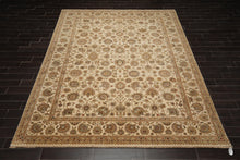 8'7" x 11'5" Hand Knotted 100% Wool Agra Vegetable Dyes Oriental Area Rug Beige