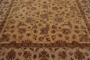 8'8" x 11'11" Hand Knotted Wool Agra Vegetable Dyes Oriental Area Rug Caramel - Oriental Rug Of Houston