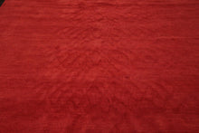 8'x9'10" Hand Knotted Tibetan Wool & Silk Designer Modern Oriental Area Rug Red - Oriental Rug Of Houston