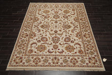 8x10 Ivory, Rust, Aqua Color Hand Knotted Persian 100% Wool Agra Traditional Oriental Rug - Oriental Rug Of Houston