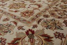 8x10 Ivory, Rust, Aqua Color Hand Knotted Persian 100% Wool Agra Traditional Oriental Rug - Oriental Rug Of Houston