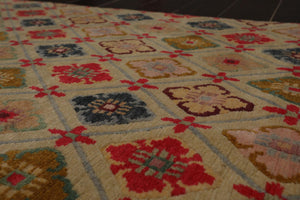 3'11" x 5'8" Swiss Wash Hand Knotted Wool Tibetan Classic Phurba Dorje Area Rug - Oriental Rug Of Houston