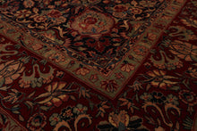 5'11" x 9' Hand Knotted Wool 300 KPSI Sarouk Oriental Area Rug Midnight Blue - Oriental Rug Of Houston