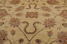 8'2" x 11'4" Hand Knotted Wool Stone Wash Peshawar Vegetable Dyes Area Rug Beige - Oriental Rug Of Houston