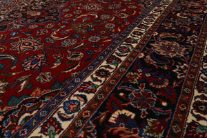 8x10 Red Hand Knotted Persian 100% Wool Mashad Medallion Traditional Oriental Area Rug
