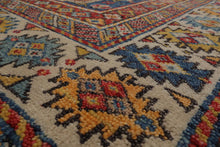9'x12' Hand Knotted Oushak 100% Wool Kazakh Arts & Crafts Oriental Area Rug Blue,Ivory Color - Oriental Rug Of Houston