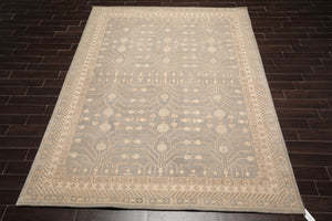 8x10 Gray, Tan Hand Tufted Hand Made 100% Wool Oriental Transitional Oriental Area Rug