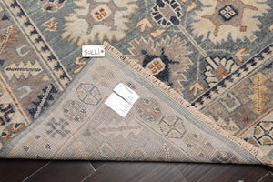 7' 11''x10' Hand Knotted Oushak 100% Wool Arts & Crafts Oriental Area Rug Slate, Taupe Color - Oriental Rug Of Houston