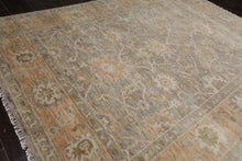 9'x12' Hand Knotted Oushak 100% Wool Transitional Oriental Area Rug Moss, Tan Color - Oriental Rug Of Houston