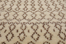 3' x 5' Handmade Shag 100% Wool Boho Modern Oriental Area Rug Ivory/ Brown - Oriental Rug Of Houston