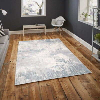 5x7 Modern & Contemporary Non-Skid Backing Oriental Area Rug Gray,Beige Zules - Oriental Rug Of Houston