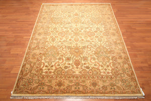 9x12 Hand Knotted Agra 100% Wool Traditional Oriental Area Rug Gold - Oriental Rug Of Houston