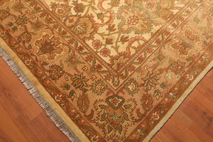 9x12 Hand Knotted Agra 100% Wool Traditional Oriental Area Rug Gold - Oriental Rug Of Houston