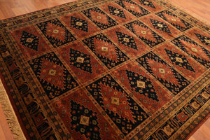 7'9"x9’9" Hand Knotted Tea Wash 100% Wool Oriental Area Rug Traditional Apricot - Oriental Rug Of Houston