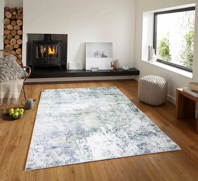 5' x 7' LoomBloom Micro Printed Cotton Herizz Modern Oriental Area Rug Beige - Oriental Rug Of Houston