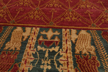 8'3" x 9'8" Hand Knotted Wool Swiss Wash Tibetan Area Rug Red - Oriental Rug Of Houston