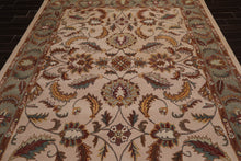 8'x10' Beige Hand Tufted 100% Wool Traditional Oriental Area Rug