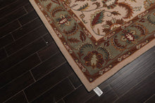 8'x10' Beige Hand Tufted 100% Wool Traditional Oriental Area Rug