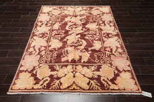 5'9" x 7' Hand Knotted 100% Wool Peshawar Transitional Oriental Area Rug Rust - Oriental Rug Of Houston
