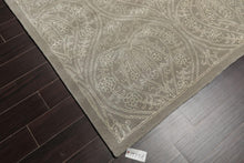 8' x 11' Handmade Wool & Art Silk Patterned Transitional Area Rug Gray Caledon - Oriental Rug Of Houston