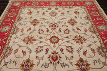 8x10 Beige, Coral Hand Tufted Hand Made 100% Wool Kashan Traditional  Oriental Area Rug