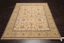 Hand Knotted Wool 250 KPSI Traditional Agra Oriental Area Rug Beige 7'11" x 10'