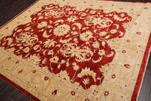 Chobi Peshawar Hand Knotted 100% Wool Traditional Area Rug Rust 8'1" x 9'10" - Oriental Rug Of Houston