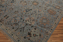 8'x10' Hand Knotted Muted Turkish Oushak 100% Wool Traditional Oriental Area Rug Slate, Blue Color - Oriental Rug Of Houston