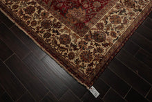 Hand Knotted Traditional 100% Wool Agra Oriental Area Rug Burgundy 8' x 10'2"
