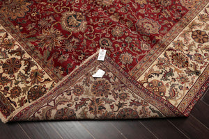 Hand Knotted Traditional 100% Wool Agra Oriental Area Rug Burgundy 8' x 10'2" - Oriental Rug Of Houston