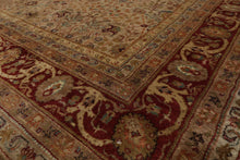 7'8" x 9'10" Hand Knotted Wool 250 KPSI Agra Muted Earth Tones Area Rug Beige - Oriental Rug Of Houston