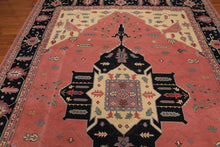 9'1"’ x 12’1" Hand Knotted Romanian Herizz 100% Wool Oriental Area Rug Rose - Oriental Rug Of Houston