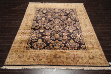 Hand Knotted Wool Sarouk 250KPSI Oriental Area Rug Dark Chocolate 7'11" x 9'10" - Oriental Rug Of Houston