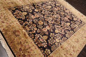 Hand Knotted Wool Sarouk 250KPSI Oriental Area Rug Dark Chocolate 7'11" x 9'10" - Oriental Rug Of Houston