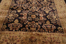 Hand Knotted Wool Sarouk 250KPSI Oriental Area Rug Dark Chocolate 7'11" x 9'10" - Oriental Rug Of Houston