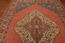 9' x 12' Hand Knotted Romanian Hamadaan 100% Wool Traditional Area Rug Tea Rose