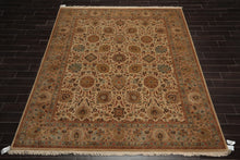 8' x 9'11" Hand Knotted Wool Traditional Agra 200 KPSI Oriental Area Rug Beige
