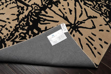 7'9" x 9'9" Handmade 100% Wool Earth Modern Oriental Area Rug Beige, Black - Oriental Rug Of Houston
