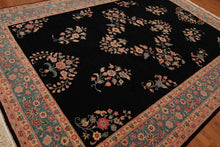 8’3" x 11’5" Hand Knotted Romanian Sarook Wool Oriental Area Rug full pile Black