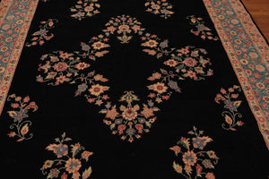 8’3" x 11’5" Hand Knotted Romanian Sarook Wool Oriental Area Rug full pile Black