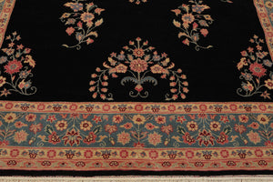 8’3" x 11’5" Hand Knotted Romanian Sarook Wool Oriental Area Rug full pile Black - Oriental Rug Of Houston