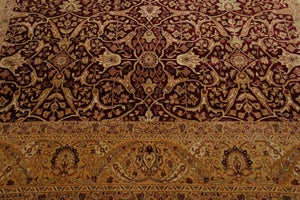 7'10" x 10'1" Hand Knotted 100% Wool Jaipur 200 KPSI Oriental Area Rug Maroon