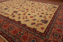 9’1" x 12’2" Hand Knotted Romanian Kashaan 100% Wool Oriental Area Rug Beige