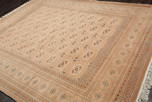 8'3" x 10'5" Hand Knotted 100% Wool Pakistan Bokhara 200 KPSI Oriental Area Rug Apricot - Oriental Rug Of Houston